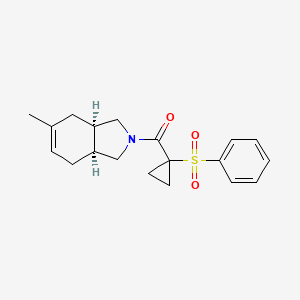 [(3aR,7aS)-5-methyl-1,3,3a,4,7,7a-hexahydroisoindol-2-yl]-[1-(benzenesulfonyl)cyclopropyl]methanone