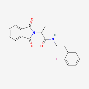 molecular formula C19H17FN2O3 B5286934 2-(1,3-dioxo-1,3-dihydro-2H-isoindol-2-yl)-N-[2-(2-fluorophenyl)ethyl]propanamide 