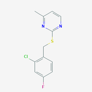 2-[(2-chloro-4-fluorobenzyl)thio]-4-methylpyrimidine