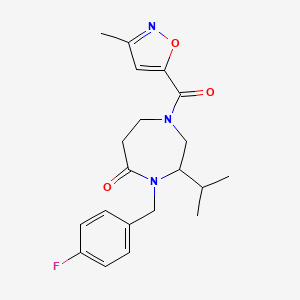 4-(4-fluorobenzyl)-3-isopropyl-1-[(3-methylisoxazol-5-yl)carbonyl]-1,4-diazepan-5-one