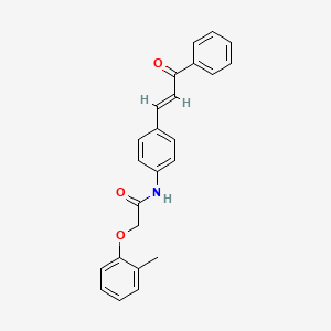 2-(2-methylphenoxy)-N-[4-(3-oxo-3-phenyl-1-propen-1-yl)phenyl]acetamide