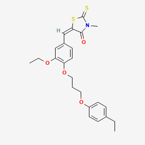 5-{3-ethoxy-4-[3-(4-ethylphenoxy)propoxy]benzylidene}-3-methyl-2-thioxo-1,3-thiazolidin-4-one