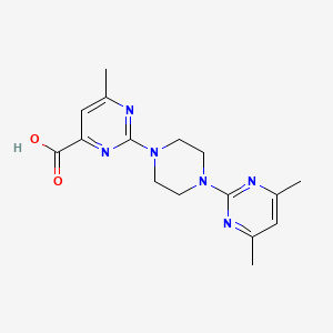 2-(4-(4,6-Dimethylpyrimidin-2-yl)piperazin-1-yl)-6-methylpyrimidine-4-carboxylic acid