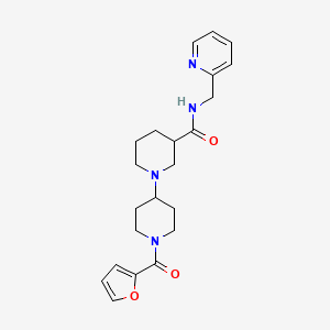 molecular formula C22H28N4O3 B5287055 1'-(2-furoyl)-N-(pyridin-2-ylmethyl)-1,4'-bipiperidine-3-carboxamide 