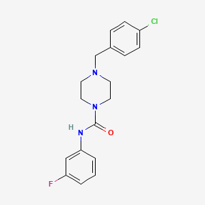 4-(4-chlorobenzyl)-N-(3-fluorophenyl)-1-piperazinecarboxamide