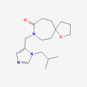 molecular formula C17H27N3O2 B5287120 8-[(1-isobutyl-1H-imidazol-5-yl)methyl]-1-oxa-8-azaspiro[4.6]undecan-9-one 