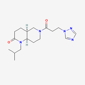 (4aS*,8aR*)-1-isobutyl-6-[3-(1H-1,2,4-triazol-1-yl)propanoyl]octahydro-1,6-naphthyridin-2(1H)-one