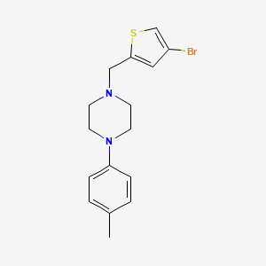 molecular formula C16H19BrN2S B5287137 1-[(4-bromo-2-thienyl)methyl]-4-(4-methylphenyl)piperazine 