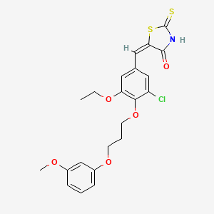 5-{3-chloro-5-ethoxy-4-[3-(3-methoxyphenoxy)propoxy]benzylidene}-2-thioxo-1,3-thiazolidin-4-one