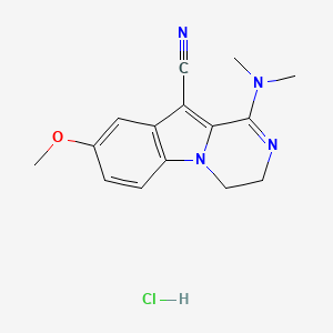 molecular formula C15H17ClN4O B5287214 1-(dimethylamino)-8-methoxy-3,4-dihydropyrazino[1,2-a]indole-10-carbonitrile hydrochloride 