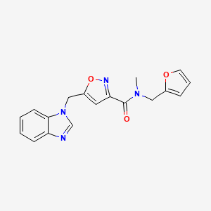 5-(1H-benzimidazol-1-ylmethyl)-N-(2-furylmethyl)-N-methylisoxazole-3-carboxamide