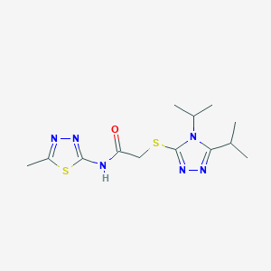 2-[(4,5-diisopropyl-4H-1,2,4-triazol-3-yl)thio]-N-(5-methyl-1,3,4-thiadiazol-2-yl)acetamide