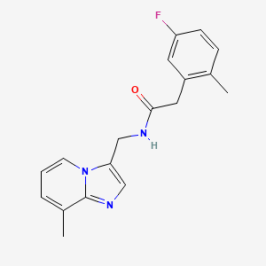 2-(5-fluoro-2-methylphenyl)-N-[(8-methylimidazo[1,2-a]pyridin-3-yl)methyl]acetamide