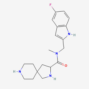 N-[(5-fluoro-1H-indol-2-yl)methyl]-N-methyl-2,8-diazaspiro[4.5]decane-3-carboxamide dihydrochloride