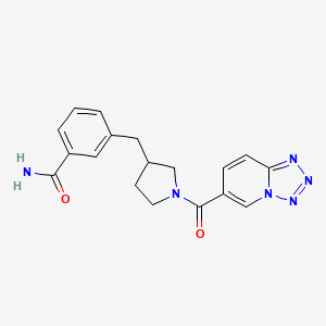 3-{[1-(tetrazolo[1,5-a]pyridin-6-ylcarbonyl)-3-pyrrolidinyl]methyl}benzamide