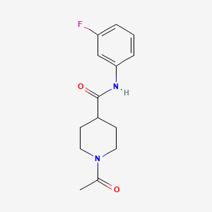 molecular formula C14H17FN2O2 B5287318 1-acetyl-N-(3-fluorophenyl)-4-piperidinecarboxamide 