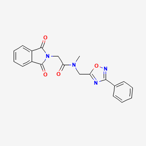 molecular formula C20H16N4O4 B5287329 2-(1,3-dioxo-1,3-dihydro-2H-isoindol-2-yl)-N-methyl-N-[(3-phenyl-1,2,4-oxadiazol-5-yl)methyl]acetamide 