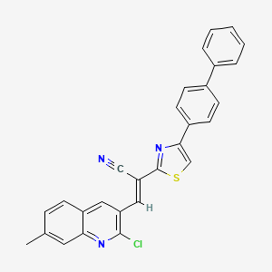 2-[4-(4-biphenylyl)-1,3-thiazol-2-yl]-3-(2-chloro-7-methyl-3-quinolinyl)acrylonitrile