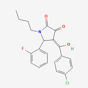 1-butyl-4-(4-chlorobenzoyl)-5-(2-fluorophenyl)-3-hydroxy-1,5-dihydro-2H-pyrrol-2-one