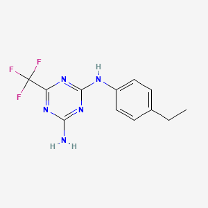 N-(4-ethylphenyl)-6-(trifluoromethyl)-1,3,5-triazine-2,4-diamine