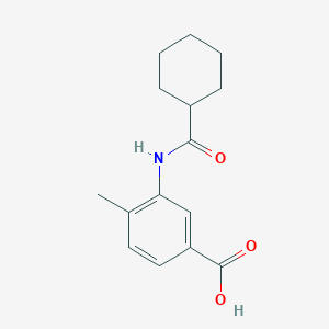 molecular formula C15H19NO3 B5287382 3-[(cyclohexylcarbonyl)amino]-4-methylbenzoic acid 