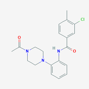 N-[2-(4-acetyl-1-piperazinyl)phenyl]-3-chloro-4-methylbenzamide