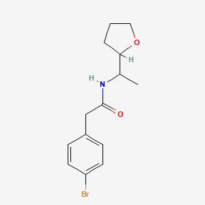 molecular formula C14H18BrNO2 B5287455 2-(4-bromophenyl)-N-[1-(tetrahydro-2-furanyl)ethyl]acetamide 