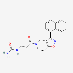 N-{3-[3-(1-naphthyl)-6,7-dihydroisoxazolo[4,5-c]pyridin-5(4H)-yl]-3-oxopropyl}urea