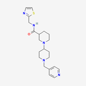 1'-(pyridin-4-ylmethyl)-N-(1,3-thiazol-2-ylmethyl)-1,4'-bipiperidine-3-carboxamide