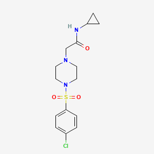 2-{4-[(4-chlorophenyl)sulfonyl]-1-piperazinyl}-N-cyclopropylacetamide