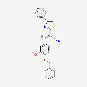 3-[4-(benzyloxy)-3-methoxyphenyl]-2-(4-phenyl-1,3-thiazol-2-yl)acrylonitrile