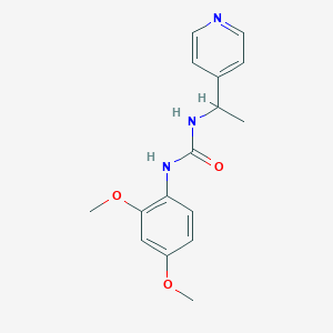 molecular formula C16H19N3O3 B5287523 N-(2,4-dimethoxyphenyl)-N'-[1-(4-pyridinyl)ethyl]urea 