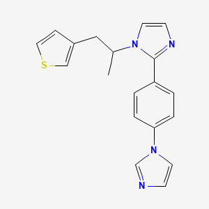 2-[4-(1H-imidazol-1-yl)phenyl]-1-[1-methyl-2-(3-thienyl)ethyl]-1H-imidazole