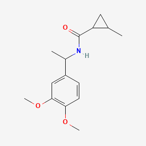 molecular formula C15H21NO3 B5287548 N-[1-(3,4-dimethoxyphenyl)ethyl]-2-methylcyclopropanecarboxamide 