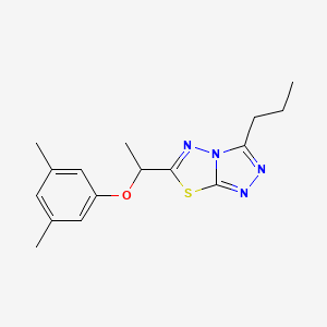 molecular formula C16H20N4OS B5287555 6-[1-(3,5-dimethylphenoxy)ethyl]-3-propyl[1,2,4]triazolo[3,4-b][1,3,4]thiadiazole 