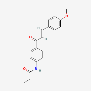 N-{4-[3-(4-methoxyphenyl)acryloyl]phenyl}propanamide