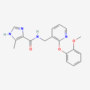 N-{[2-(2-methoxyphenoxy)pyridin-3-yl]methyl}-4-methyl-1H-imidazole-5-carboxamide