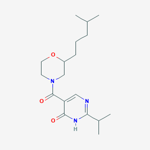 2-isopropyl-5-{[2-(4-methylpentyl)-4-morpholinyl]carbonyl}-4(3H)-pyrimidinone