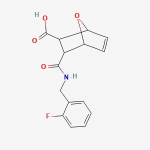 molecular formula C15H14FNO4 B5287594 3-{[(2-fluorobenzyl)amino]carbonyl}-7-oxabicyclo[2.2.1]hept-5-ene-2-carboxylic acid 