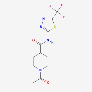 1-acetyl-N-[5-(trifluoromethyl)-1,3,4-thiadiazol-2-yl]-4-piperidinecarboxamide