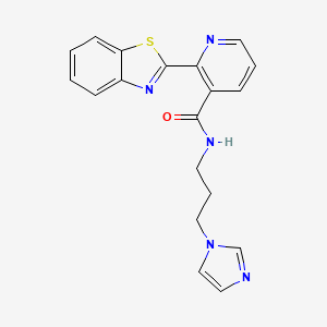 2-(1,3-benzothiazol-2-yl)-N-[3-(1H-imidazol-1-yl)propyl]nicotinamide