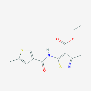 ethyl 3-methyl-5-{[(5-methyl-3-thienyl)carbonyl]amino}-4-isothiazolecarboxylate