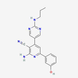 2-amino-6-(3-hydroxyphenyl)-4-[2-(propylamino)pyrimidin-5-yl]nicotinonitrile