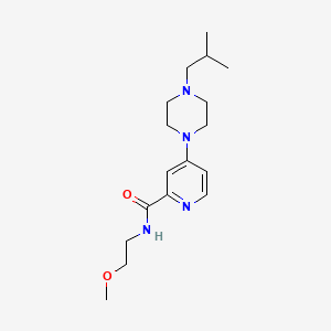 4-(4-isobutyl-1-piperazinyl)-N-(2-methoxyethyl)-2-pyridinecarboxamide