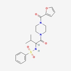 N-(1-{[4-(2-furoyl)-1-piperazinyl]carbonyl}-2-methylpropyl)benzenesulfonamide