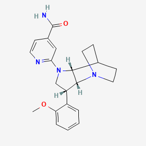 molecular formula C22H26N4O2 B5287776 2-[(3R*,3aR*,7aR*)-3-(2-methoxyphenyl)hexahydro-4,7-ethanopyrrolo[3,2-b]pyridin-1(2H)-yl]isonicotinamide 