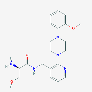 molecular formula C20H27N5O3 B5287787 N~1~-({2-[4-(2-methoxyphenyl)piperazin-1-yl]pyridin-3-yl}methyl)-D-serinamide 