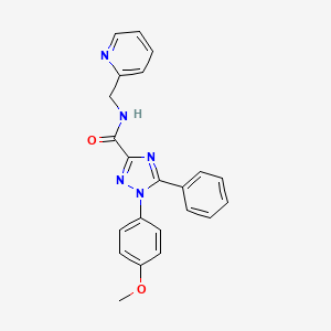 molecular formula C22H19N5O2 B5287820 1-(4-methoxyphenyl)-5-phenyl-N-(2-pyridinylmethyl)-1H-1,2,4-triazole-3-carboxamide 