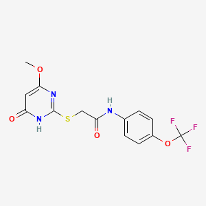 2-[(4-methoxy-6-oxo-1,6-dihydropyrimidin-2-yl)thio]-N-[4-(trifluoromethoxy)phenyl]acetamide