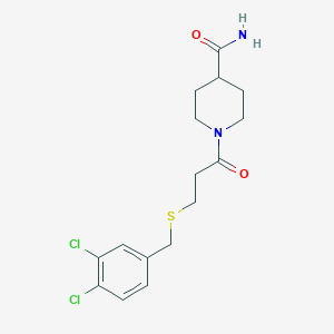 1-{3-[(3,4-dichlorobenzyl)thio]propanoyl}piperidine-4-carboxamide